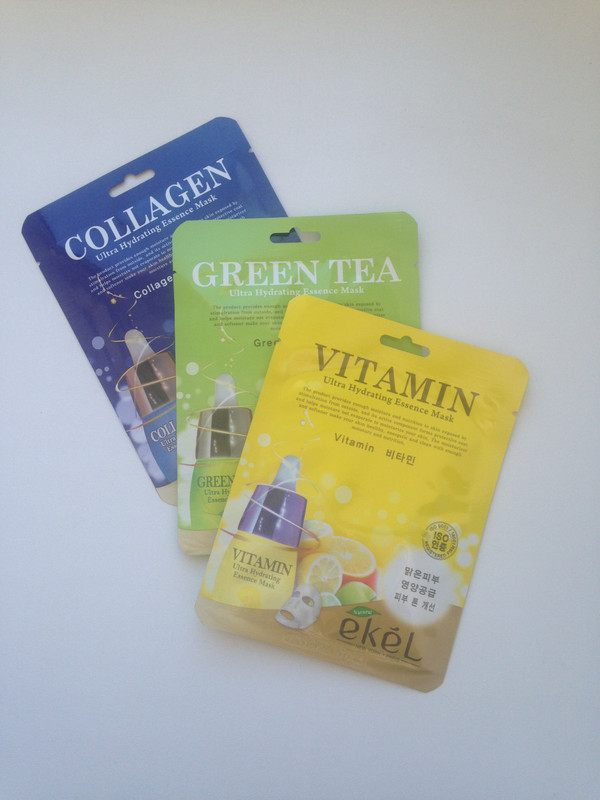 Маска для лица Ekel Collagen, Green Tea, Vitamin C