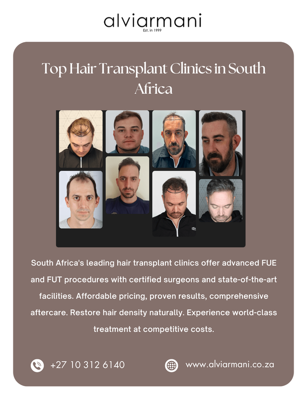 Top Hair Transplant Clinics in South Africa