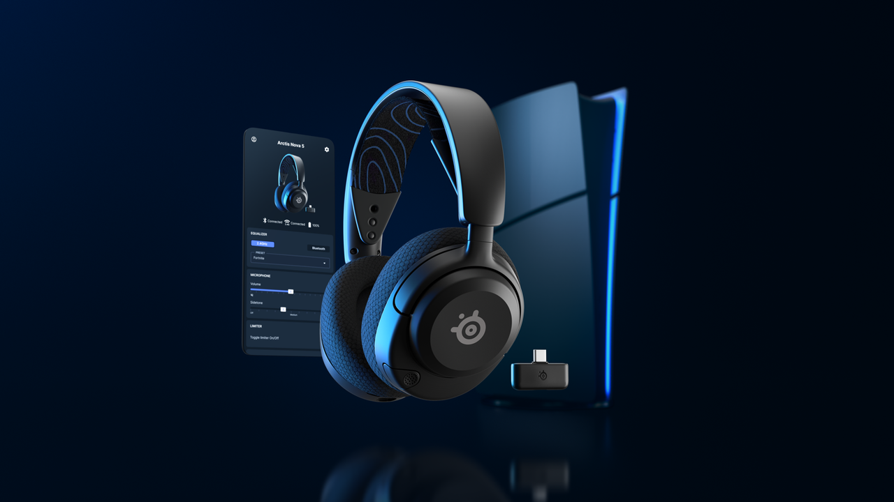 A black headphones and a blue computerDescription automatically generated A black headphones and a blue computerDescription automatically generated
