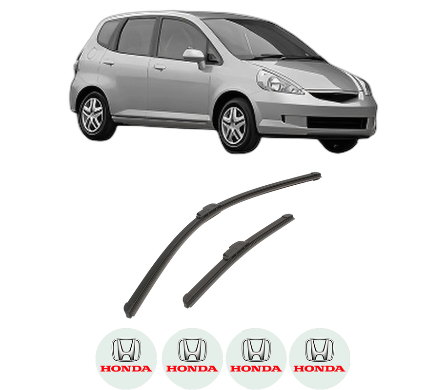 Set stergatoare auto HONDA JAZZ II (GD_, GE3, GE2) din 2002-2008, pentru parbriz auto, 2 bucati, Bosch Aerotwin Retrofit, din cauciuc siliconat rezistent, 4 Stickere Auto HONDA
