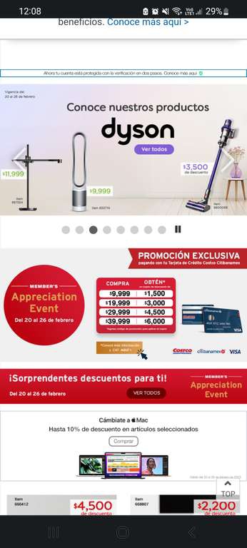 Costco: Cupones de descuento de -'500 a 6000 con Tarjeta de crédito costco-citibanamex 
