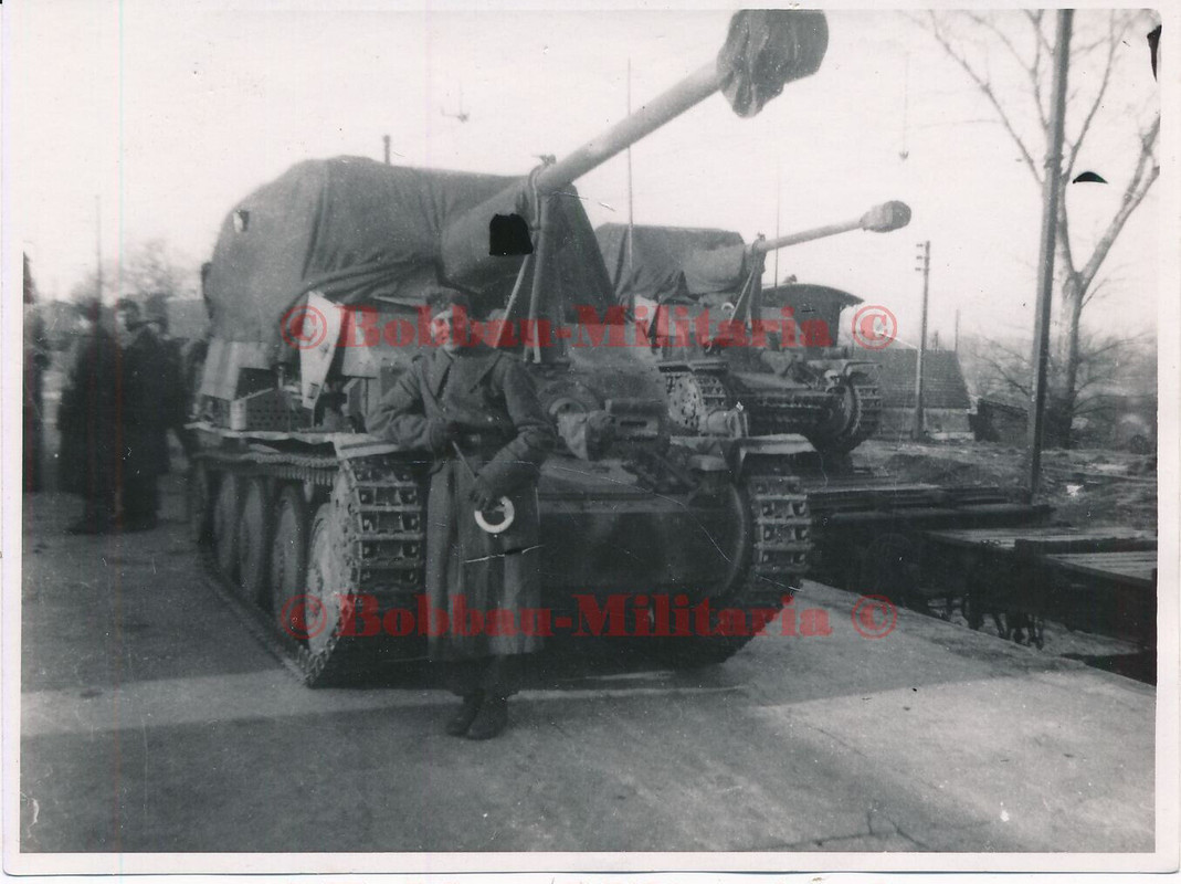 V95 Frankreich Bahnhof Coutras 1944 Panzerjäger Marder III 7,62 cm PaK 36 SdKfz