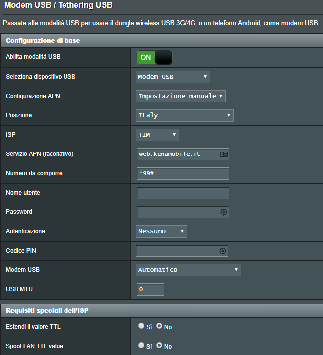 RT-AC68U Modem Config