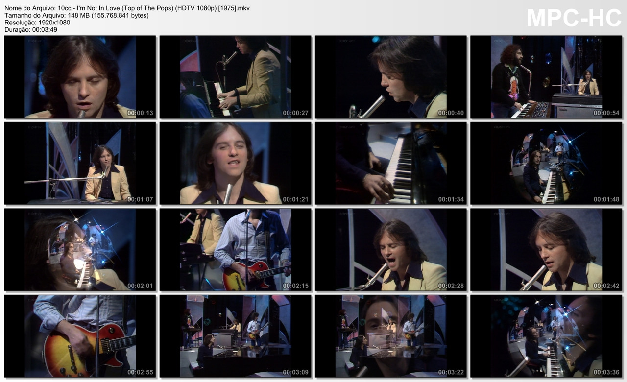 10cc - I'm Not In Love (Top of The Pops) (HDTV 1080p) [25.12.1975]
