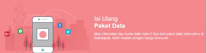 Fitur Isi Ulang Paket Data di Aplikasi Bukalapak
