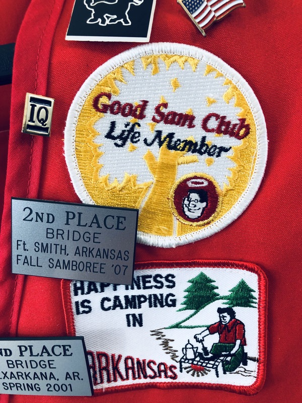 Vintage Good Sams Club Red Vest Jacket with Pins & Patches | eBay