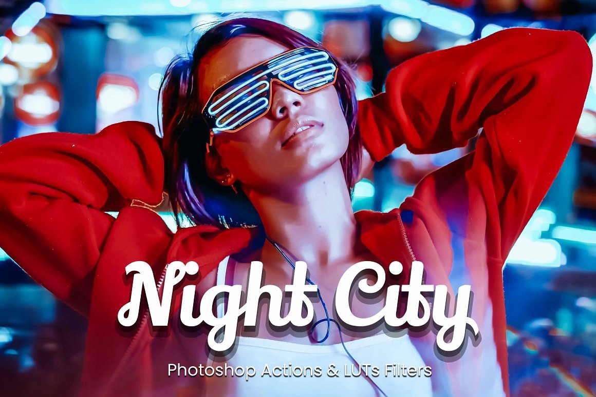 35 Night City Photoshop Action & LUT - 6338482