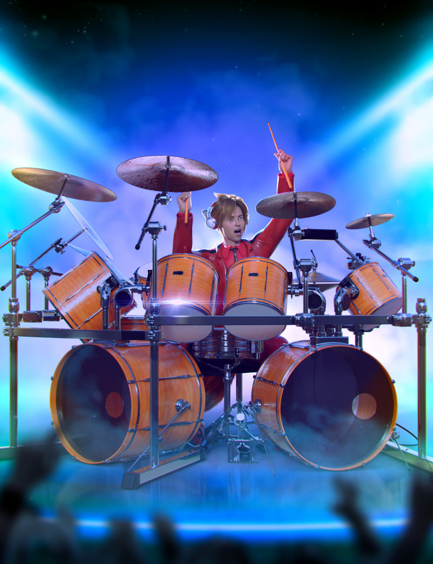 Drum Animations for Genesis 8.1 Male and Kota 8.1 