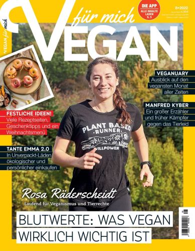 Cover: Vegan f&uuml;r mich Magazin No 08 2022