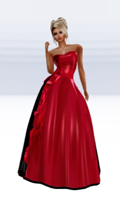 GOWN-FORMAL-RED-N-BLACK-CATTY