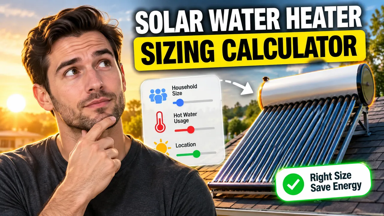 Solar Water Heater Sizing Calculator Tool Online