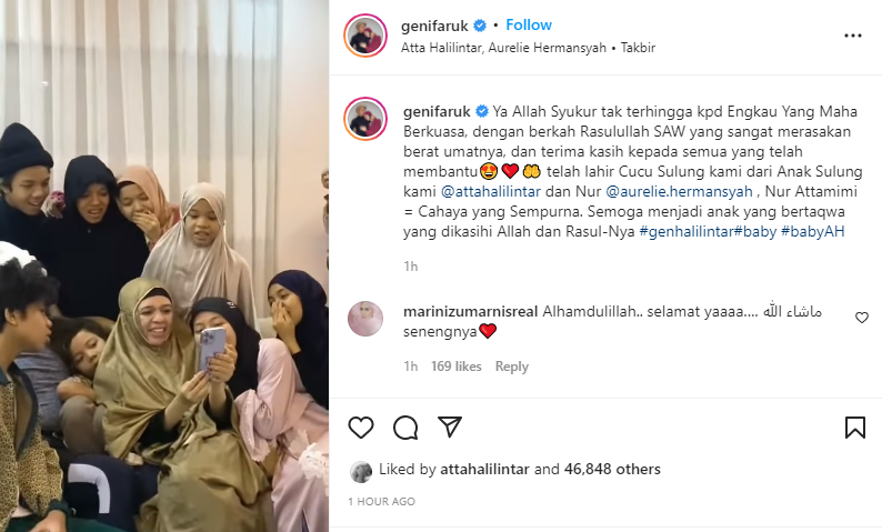 Foto Aurel Melahirkan