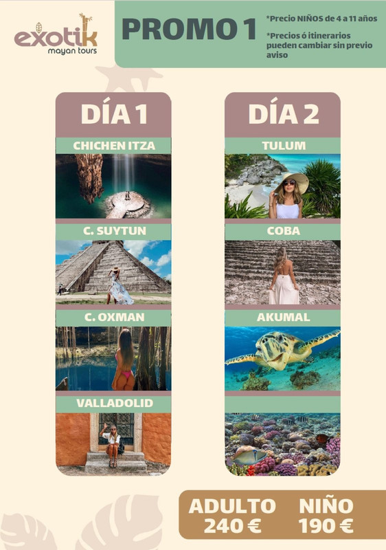 Ofertas Excursiones en la Riviera Maya - Exotik Mayan Tours - Foro Guías y Excursiones