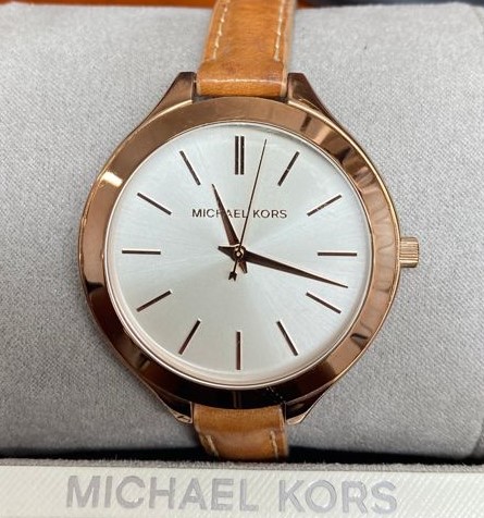 Michael Kors Women's Slim Runway Three-Hand Stainless Steel Quartz Watch  MK2284