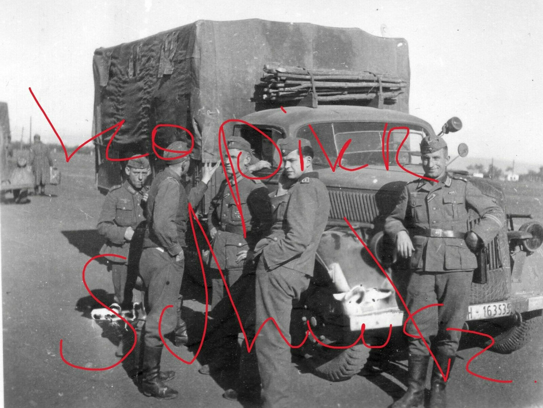 Panzer Artillerie Abt 714. Russland Ostfront Bär Wappen Lkw Kfz Fahrzeug