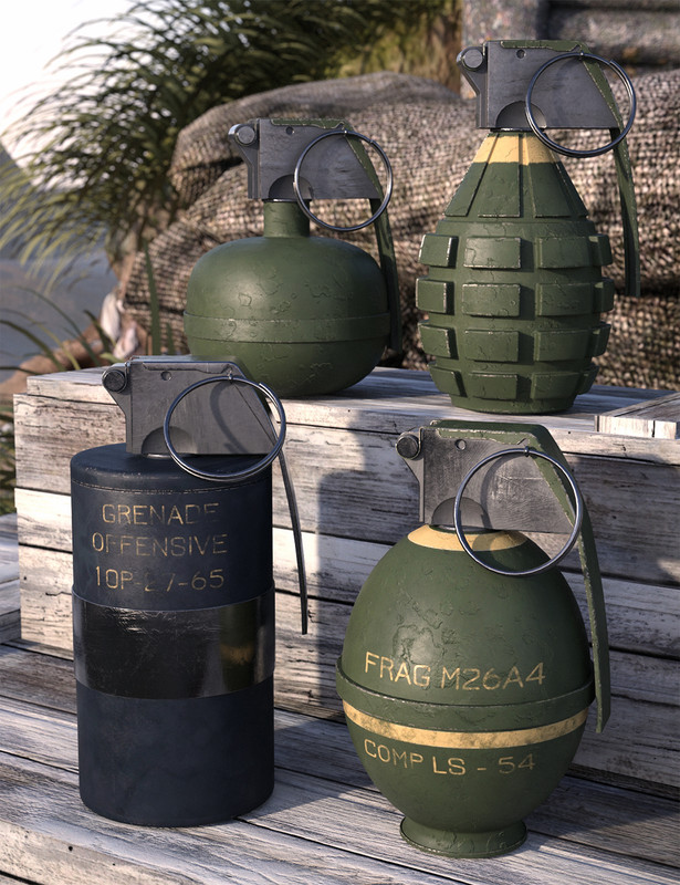 Military Props Grenades