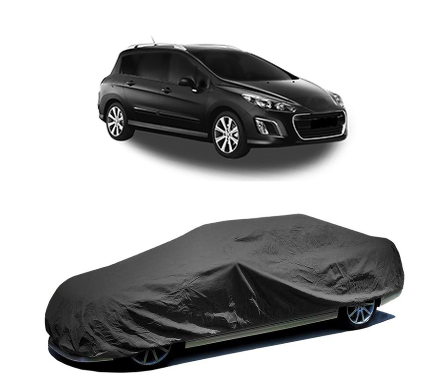 Husa tip prelata auto pentru PEUGEOT 308 SW I Estate Van (4E_) 2008 - 2012,culoare negru, material textil impermeabil, rezistanta la intemperii praf UV, CARPASSION Husa Protectie