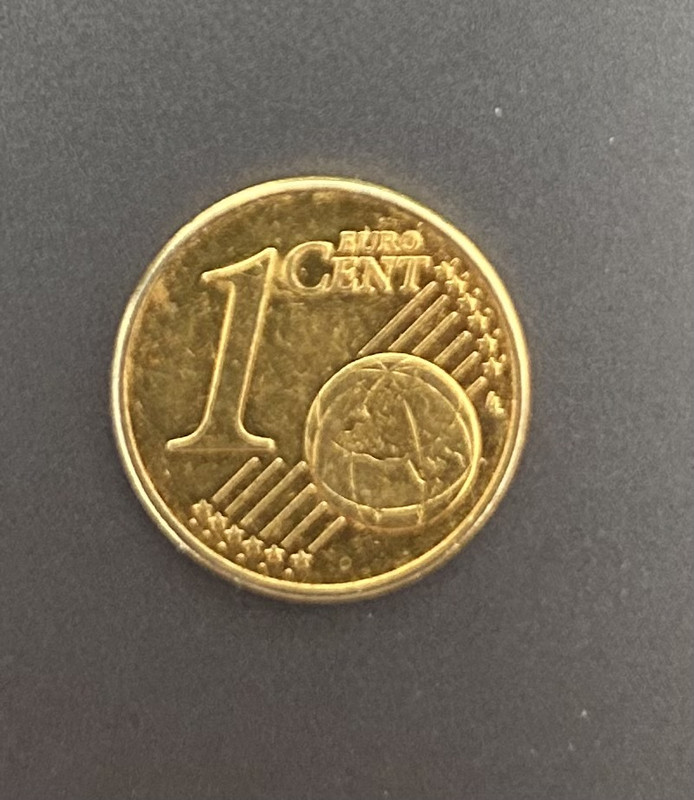 Moneda de 1 céntimo de color oro IMG-5977