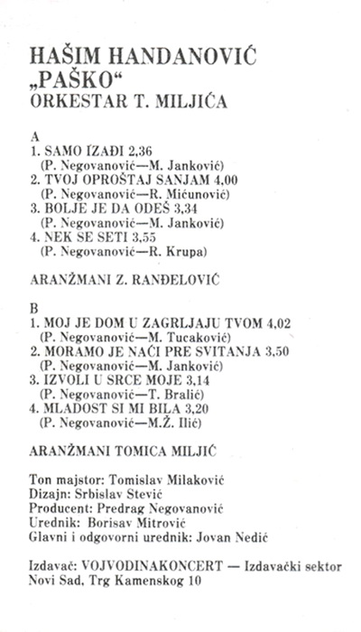 Hasim Handanovic Pasko 1987 kz