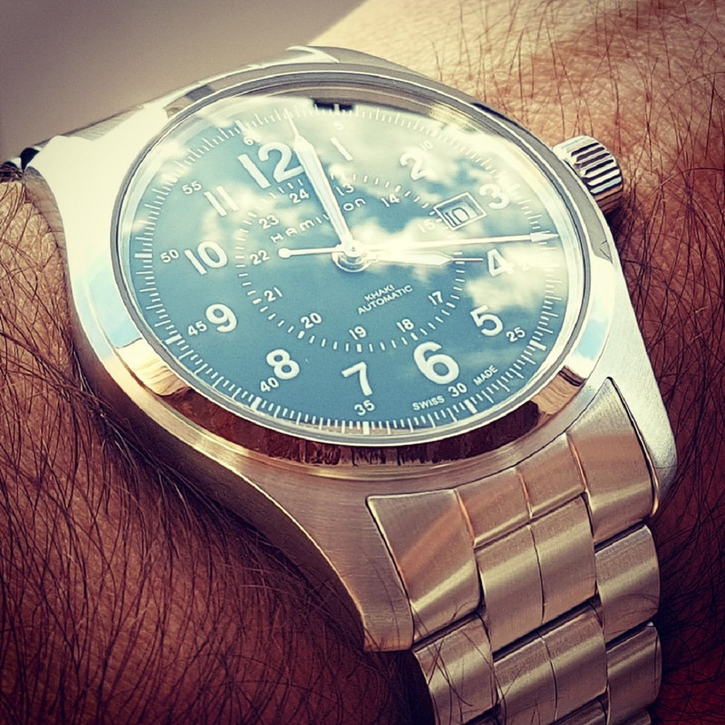 Hamilton Khaki Field Auto 42mm 100M Green Dial Cal. H10 Ref. H70605163 (1)