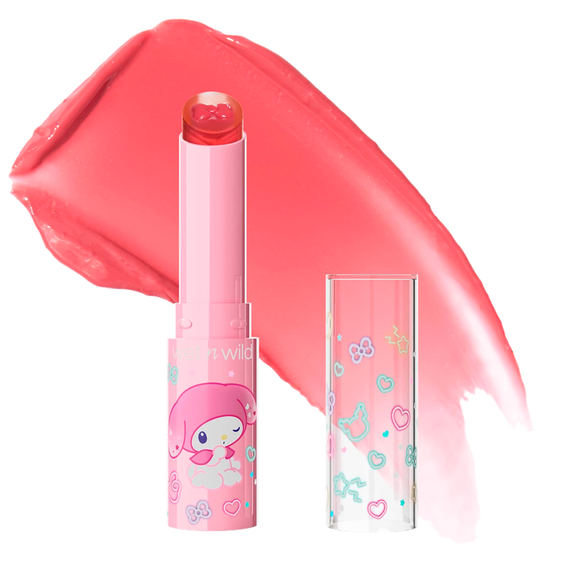 The My Melody tinted lip balm from the my melody 50th anniversary and kuromi 20th anniversary collection