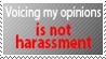 not harassment
