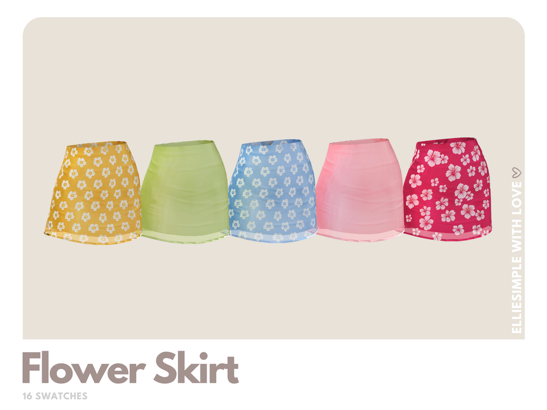 Floral skirt sims 4 cc hot sale