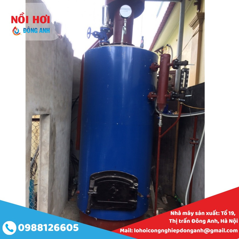 lò hơi đốt than củi 200kg/h