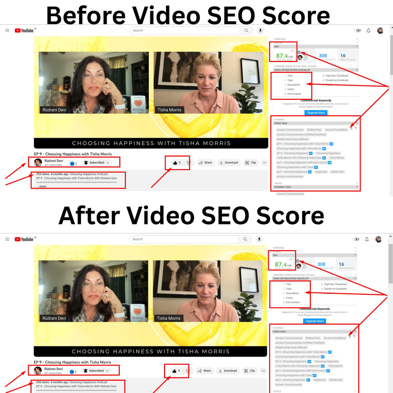 YouTube video optimization