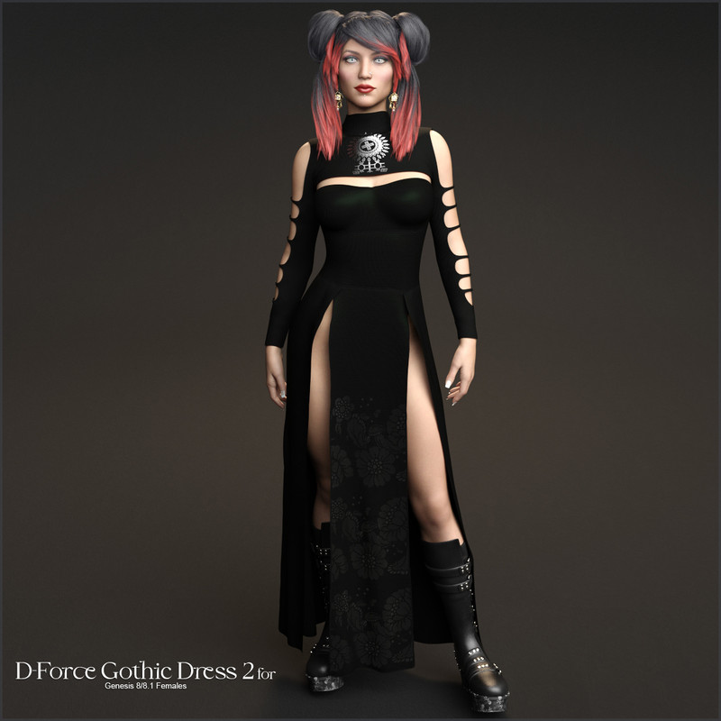 D-Force Gothic Dress 2 for G8F and G8.1F