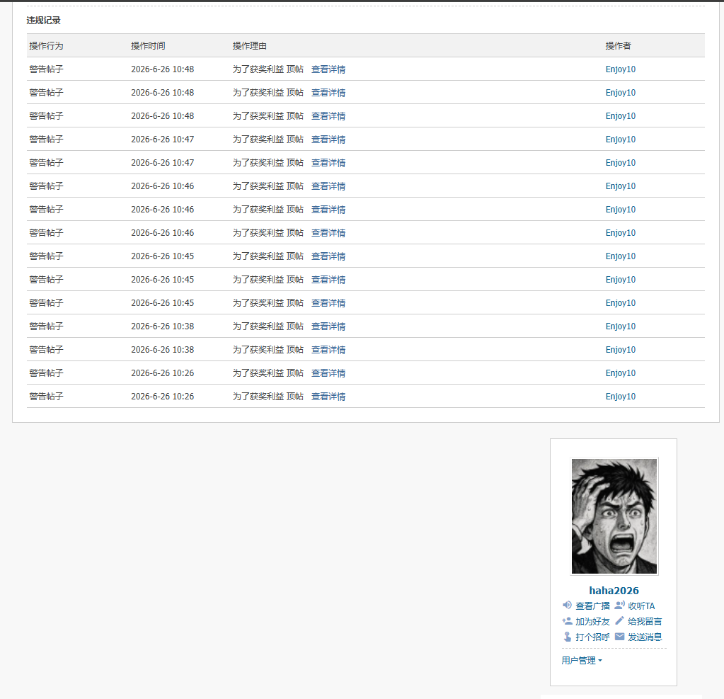 haha2026 violations