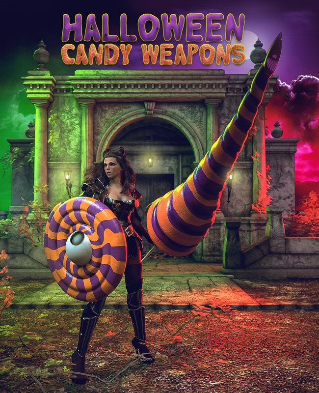 Halloween Candy Weapons for Genesis 8 