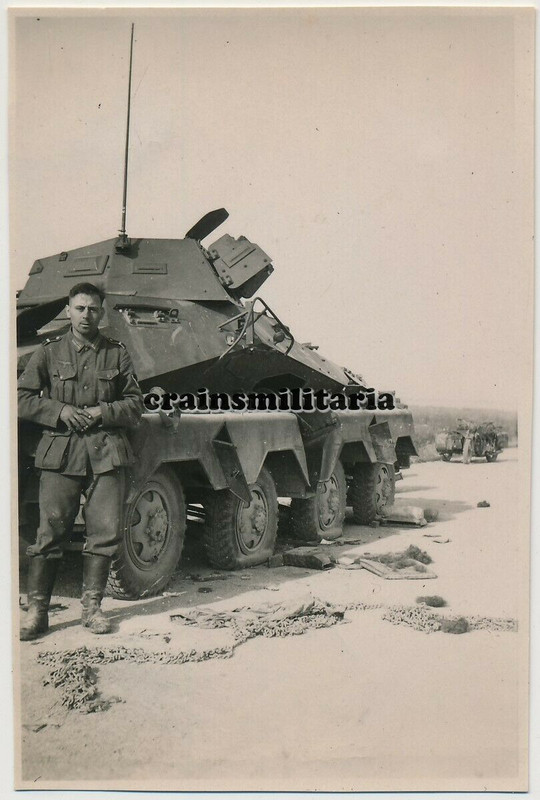 Orig. Foto SdKfz 231 Panzerspähwagen 8-Rad der 4.Pz.Div. in Weis