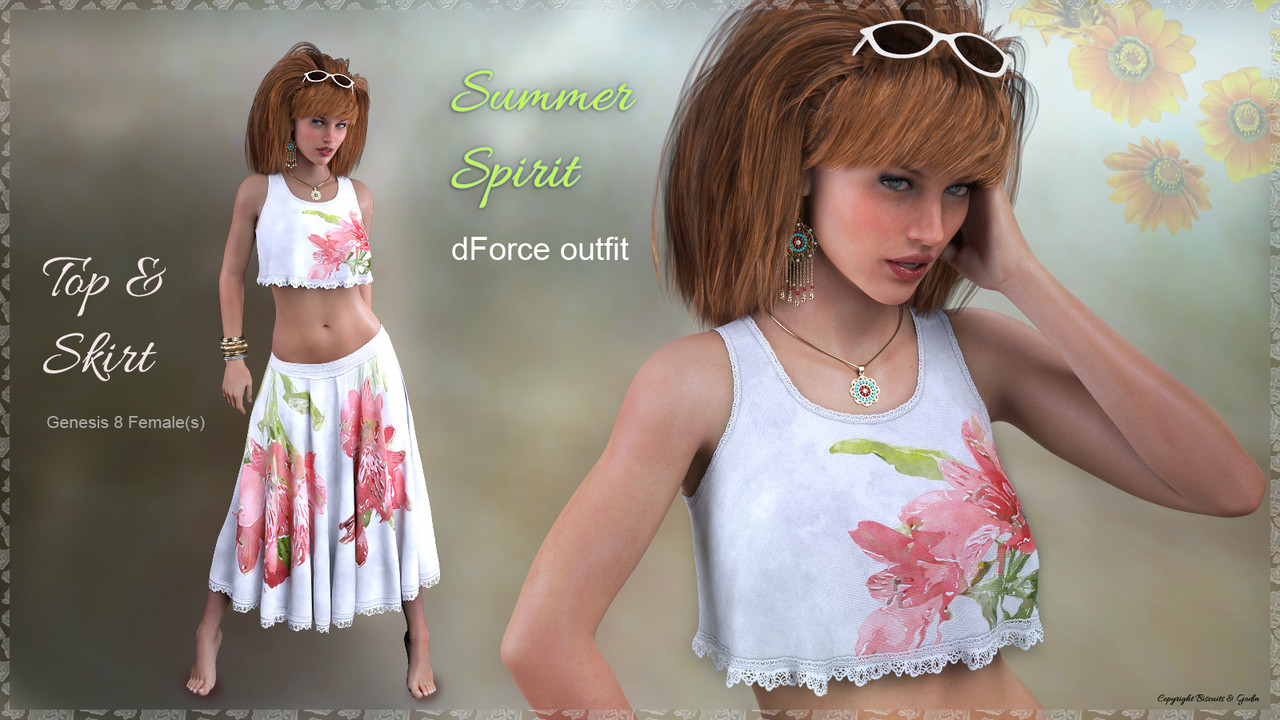 dForce - GB Summer Spirit Outfit for Genesis 8 Female