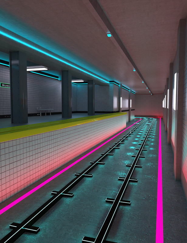 FH Neon Subway Vignette