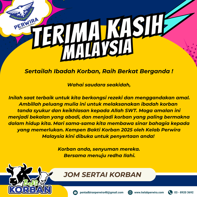 Terima kasih kepada para penyumbang kerana anda kami dapat memberi bantuan kepada yang memerlukan