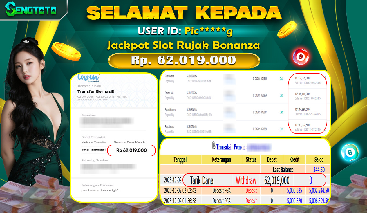 BUKTI PEMBAYARAN SLOT RUJAK BONANZA