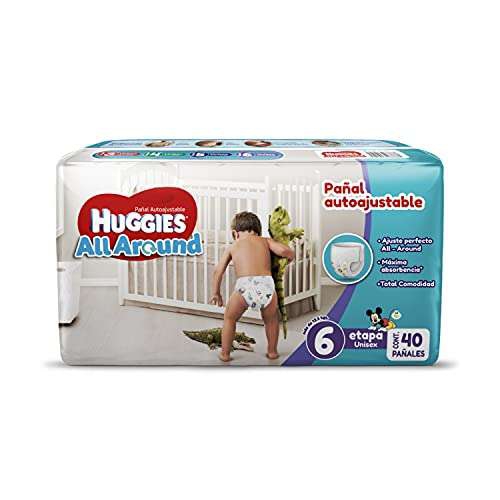 Amazon: 2 paquetes de Pañales Huggies All Around Etapa 6 | Ahorra 50% en el segundo + 10% planea y ahorra ($161.85 c/u) 
