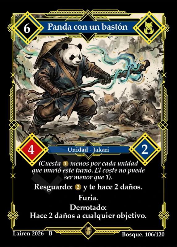PANDA CON UN BASTÓN