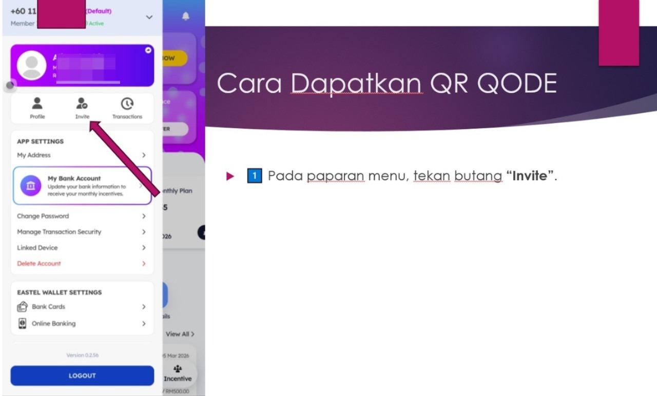 Step 2 dan 3 buka menu utama Eastel