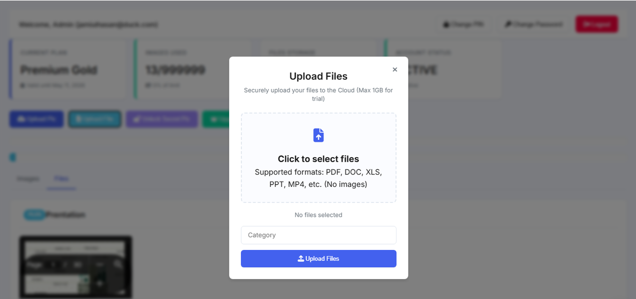 JH Cloud System Screenshot