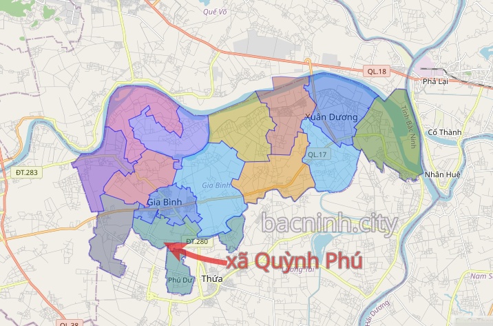 Bản đồ quy hoạch sử dụng đất xã Quỳnh Phú, huyện Gia Bình, Bắc Ninh đến năm 2030 (đã phê duyệt)