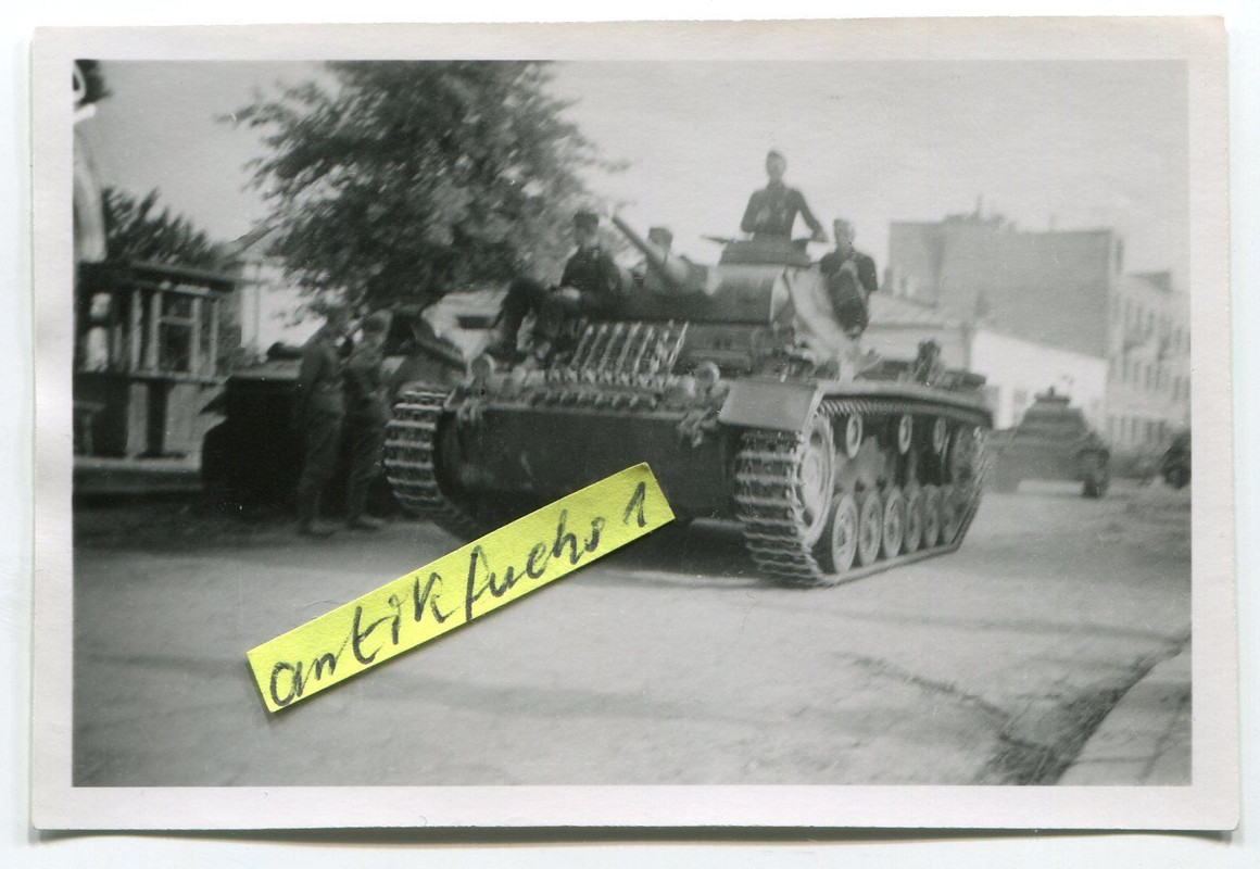 Deutsche Panzer in Lyck in Ostpreußen im 2.WK