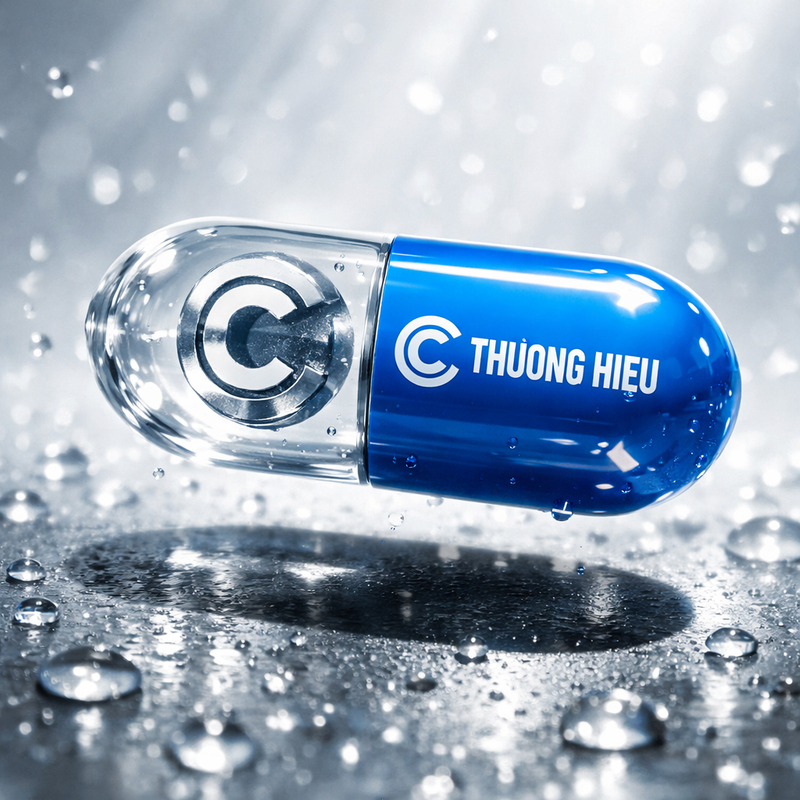 Áp phích viên thuốc nhận diện thương hiệu