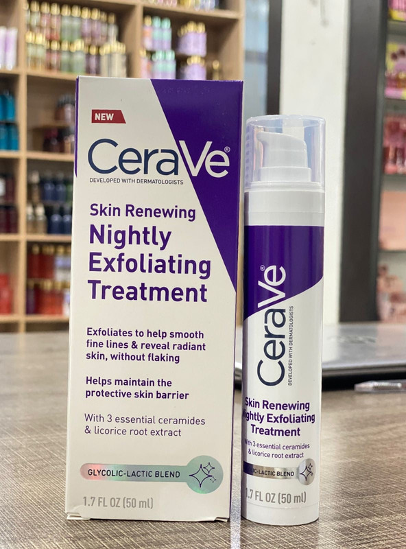 Cera ve Skin Renewing Nightly Exfoliating Treatment.