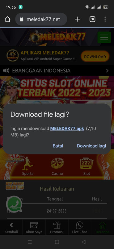 CARA INSTALL APK MELEDAK77