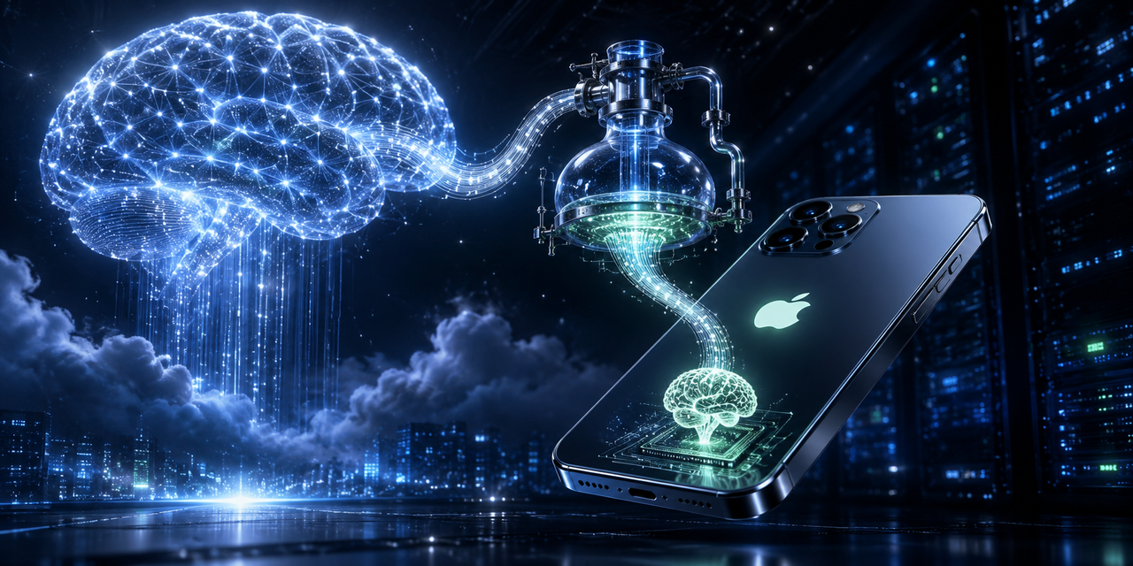Apple destilando o Gemini do Google para rodar no iPhone: a jogada que pode mudar o futuro da IA no celular