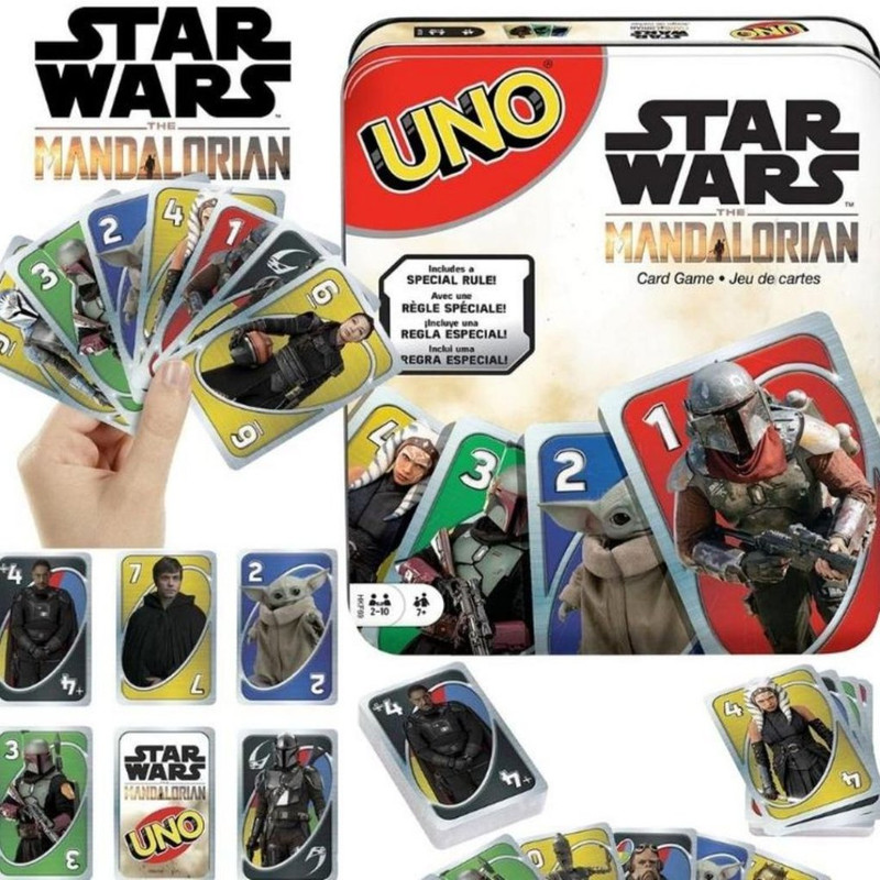UNO Jogo de cartas Mandalorian, Multicolor, HJR23