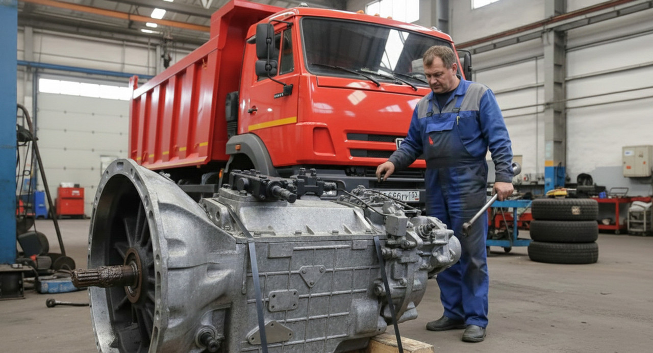 Коробка передач 12JS200TA в мастерской