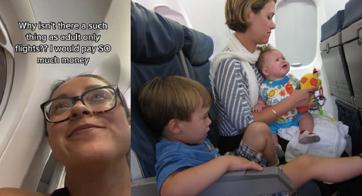 Mujer se queja de niños en aviones y pide ‘vuelos solo para adultos’